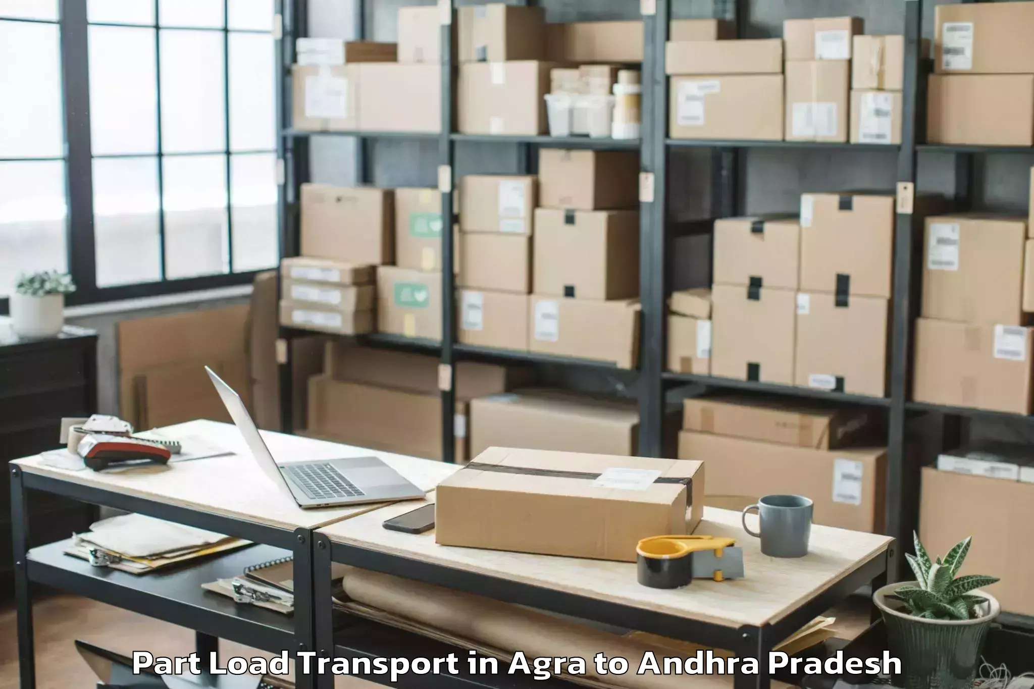 Reliable Agra to Vadlamuru Part Load Transport